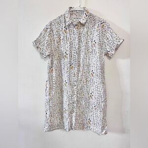 Rachel Zoe Casual Floral Button Down Shirt Dress